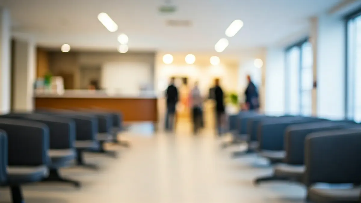 Imaxe xenérica dunha sala de espera nun centro de saúde.