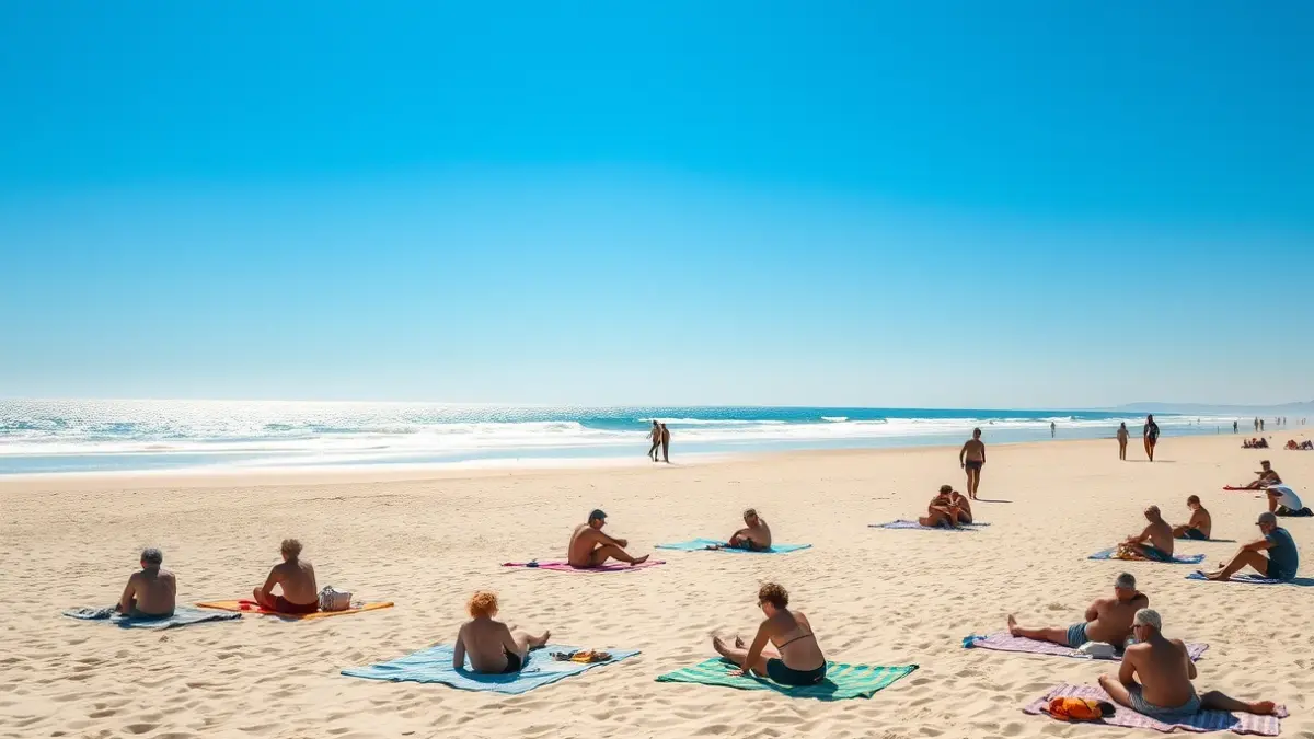 Imaxe xenérica de persoas gozando dun día de sol na praia.