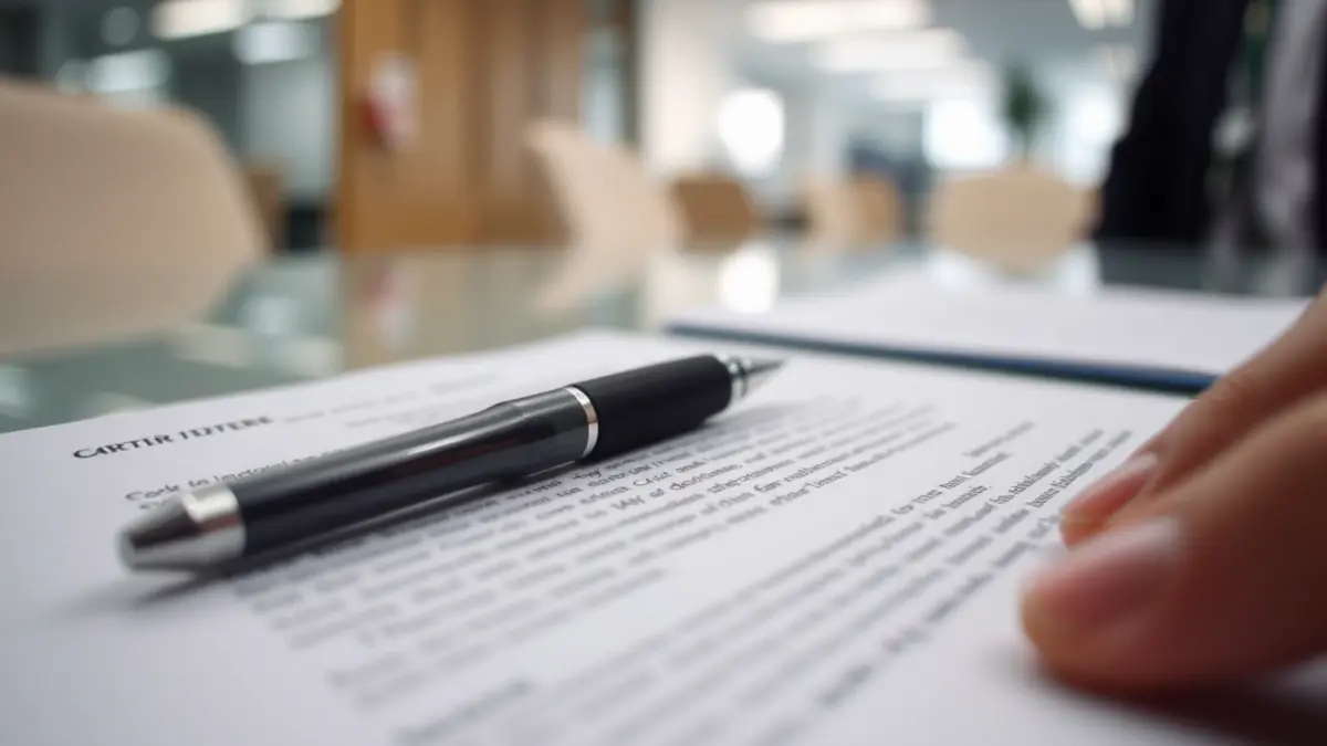 Imagen genérica de un documento oficial con bolígrafo, simbolizando una convocatoria de empleo público.