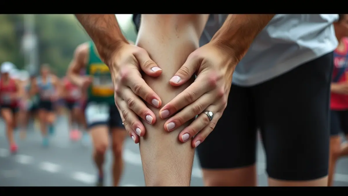 Imaxe xenérica dun masaxe nun evento deportivo.