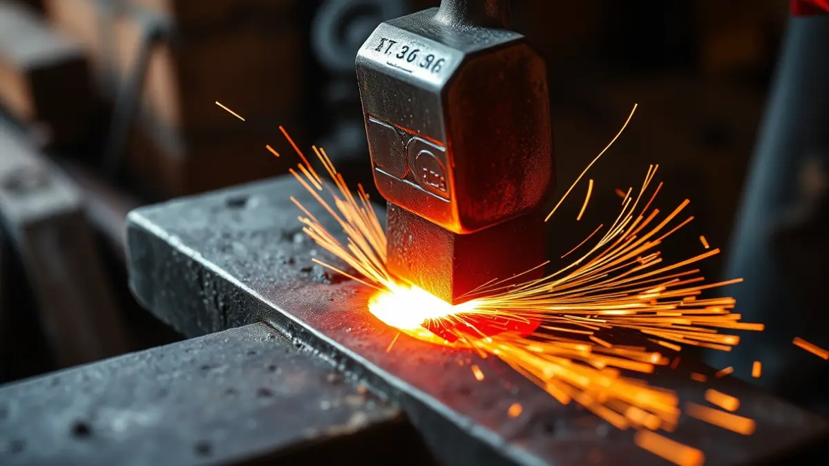 Imaxe xenérica dun ferreiro traballando nunha forxa tradicional.