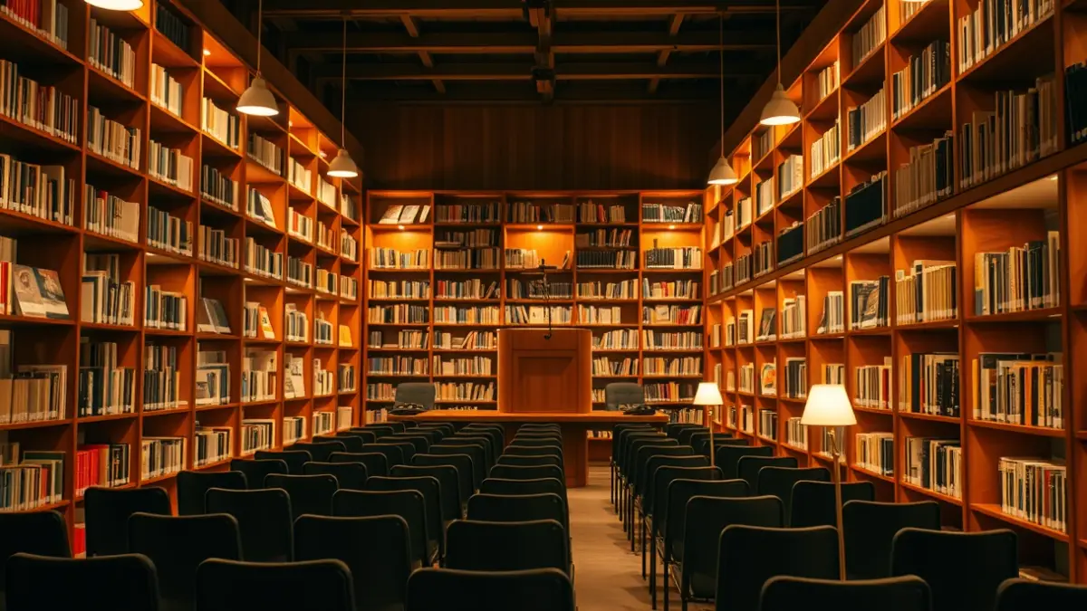 Imaxe xenérica dunha sala de exposicións ou centro cultural.