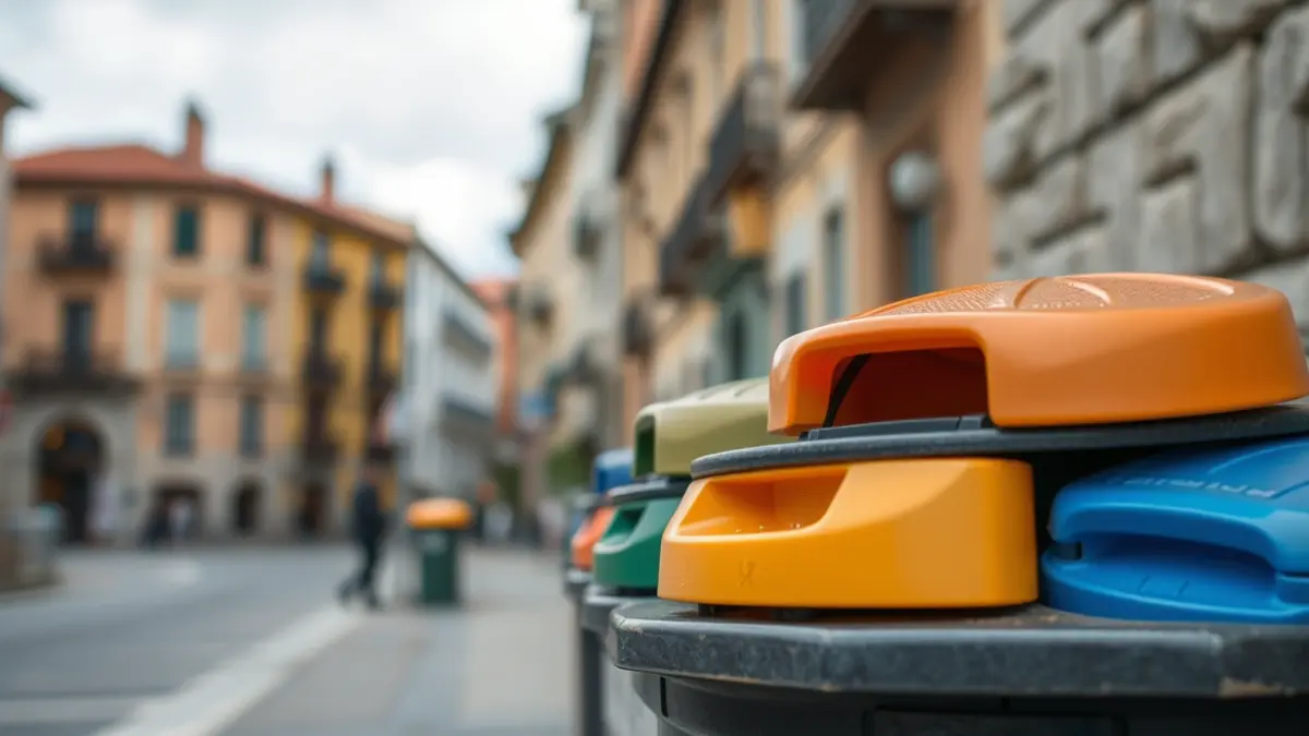Imagen genérica de contenedores de reciclaje en una calle de Galicia.