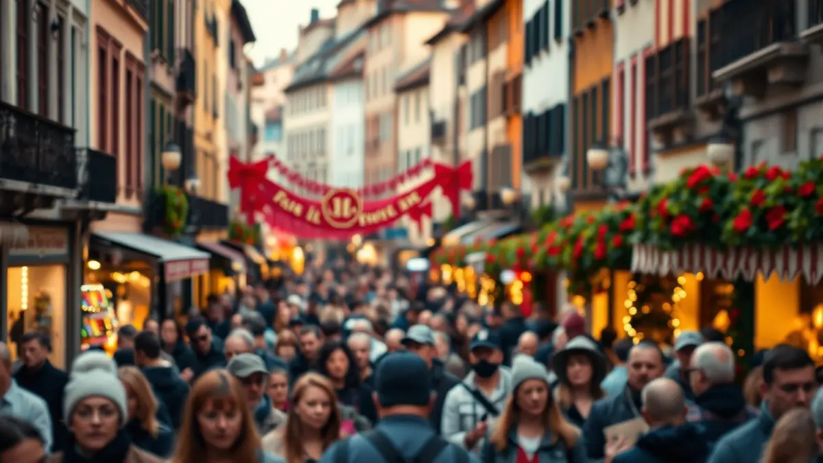 Imagen genérica de una celebración festiva en una ciudad histórica.