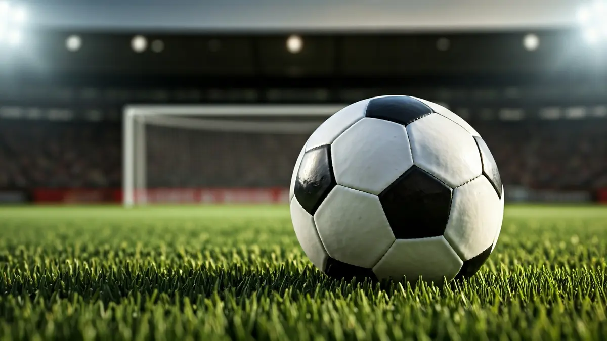 Imagen genérica de un balón de fútbol sobre el césped de un campo.