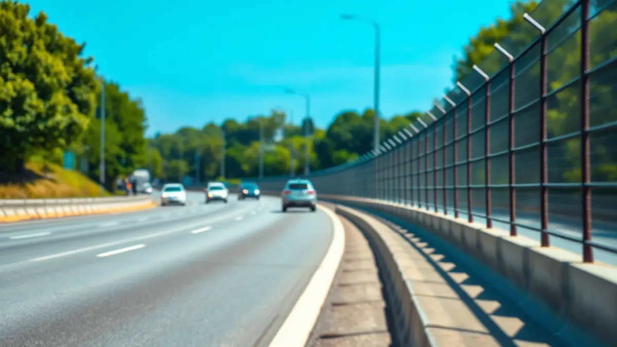 Imagen genérica de barreras de protección acústica en una carretera.