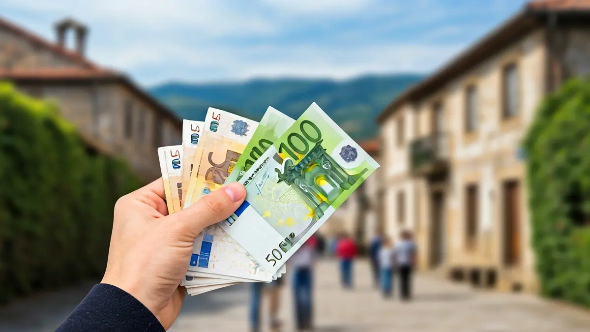 Imaxe xenérica de billetes de euro, simbolizando o investimento en turismo.