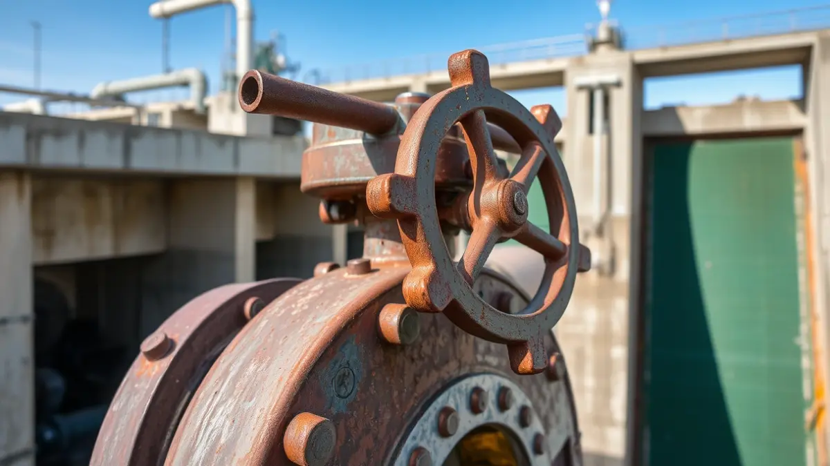 Válvula provisional instalada na presa das Eiras.