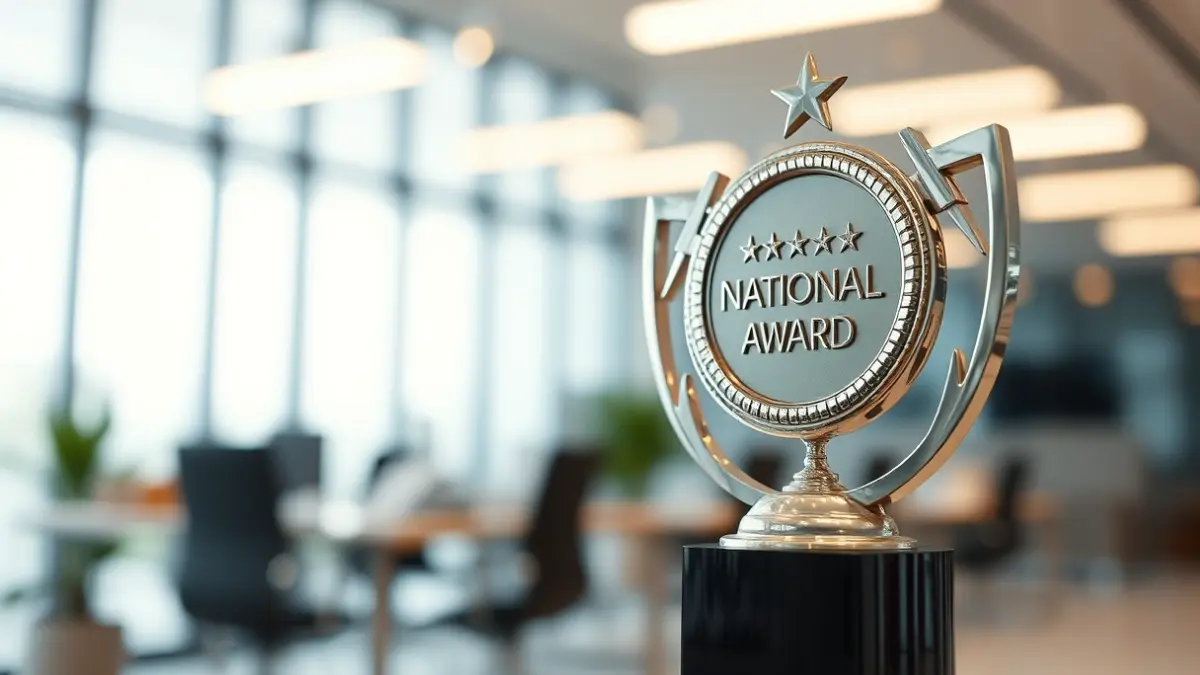 Imaxe xenérica dun trofeo de premio nacional.