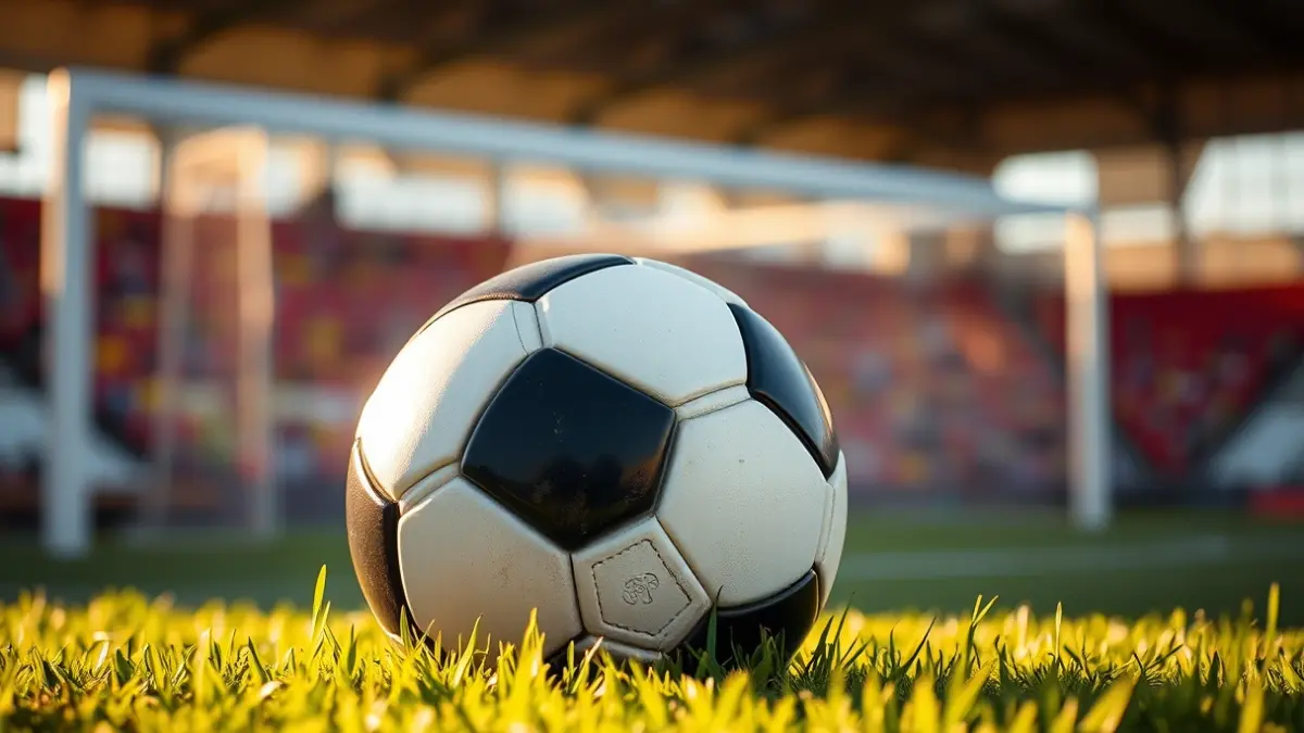 Imagen genérica de un balón de fútbol sobre el césped de un campo