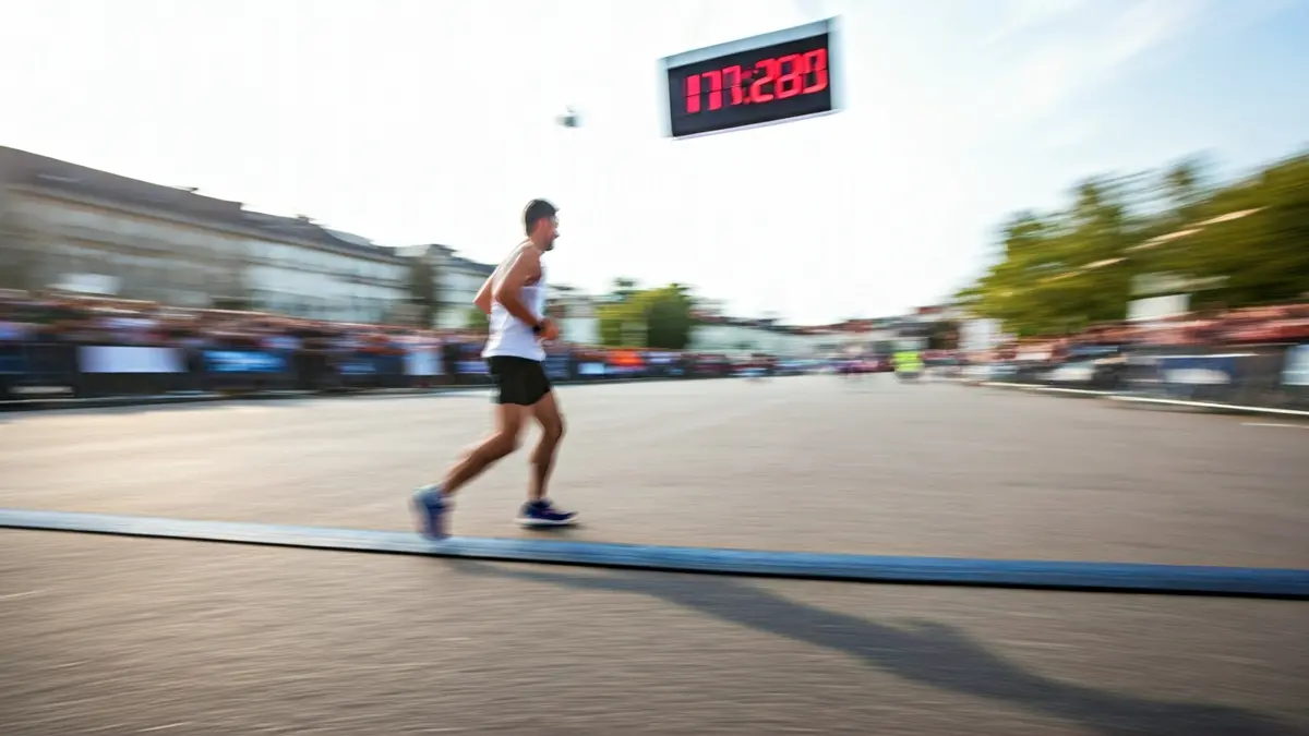 Imaxe xenérica de corredores cruzando a meta nunha carreira popular.