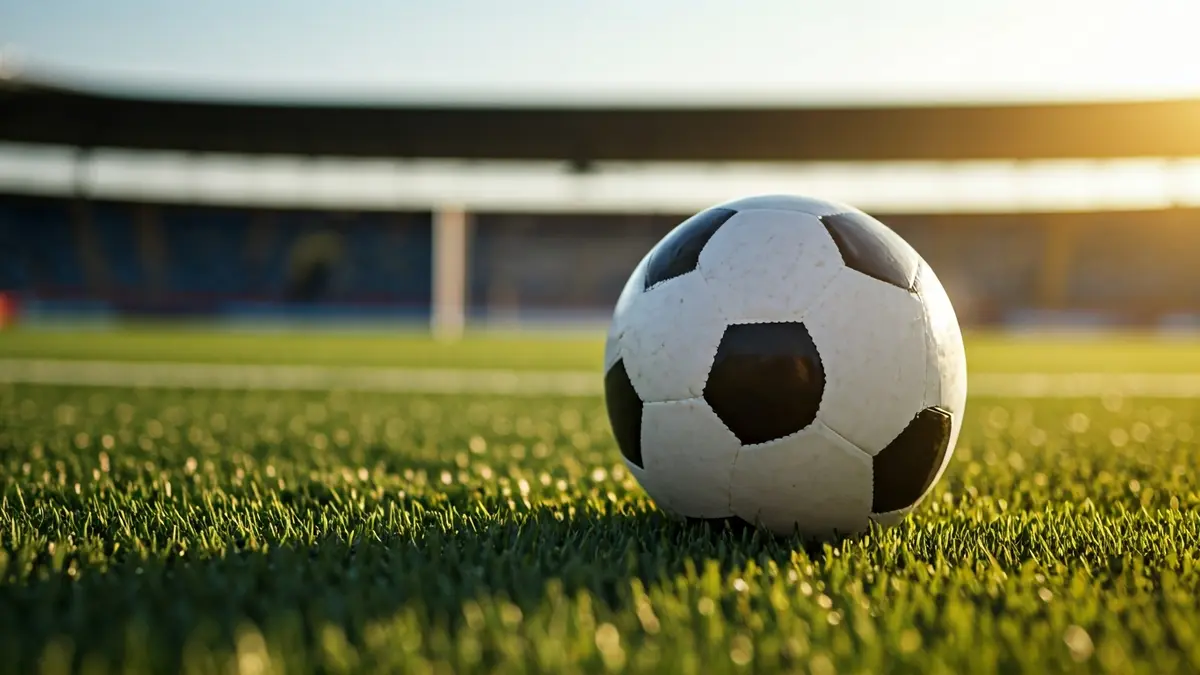 Imagen genérica de un balón de fútbol sobre el césped de un campo
