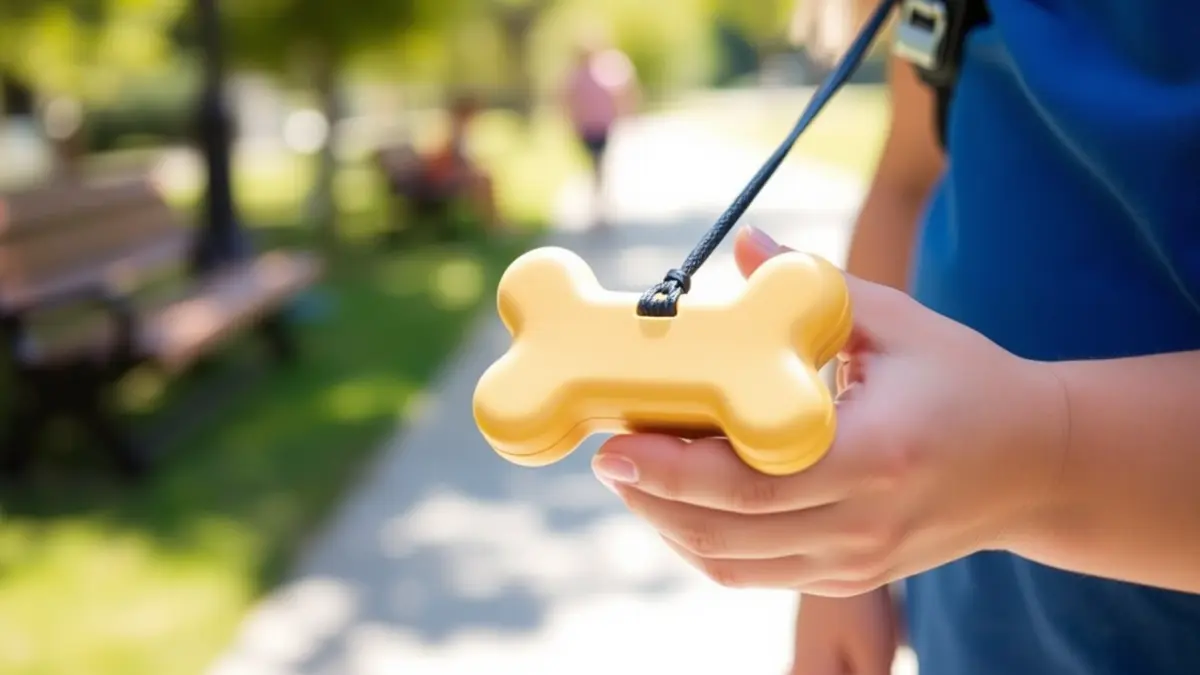 Imaxe xenérica dun dispensador de bolsas para excrementos caninos.