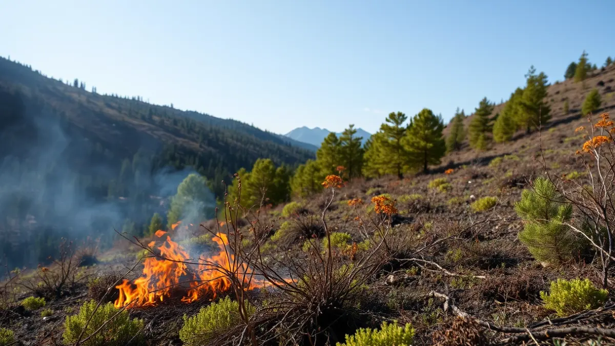 Imagen genérica de una quema controlada en el monte.