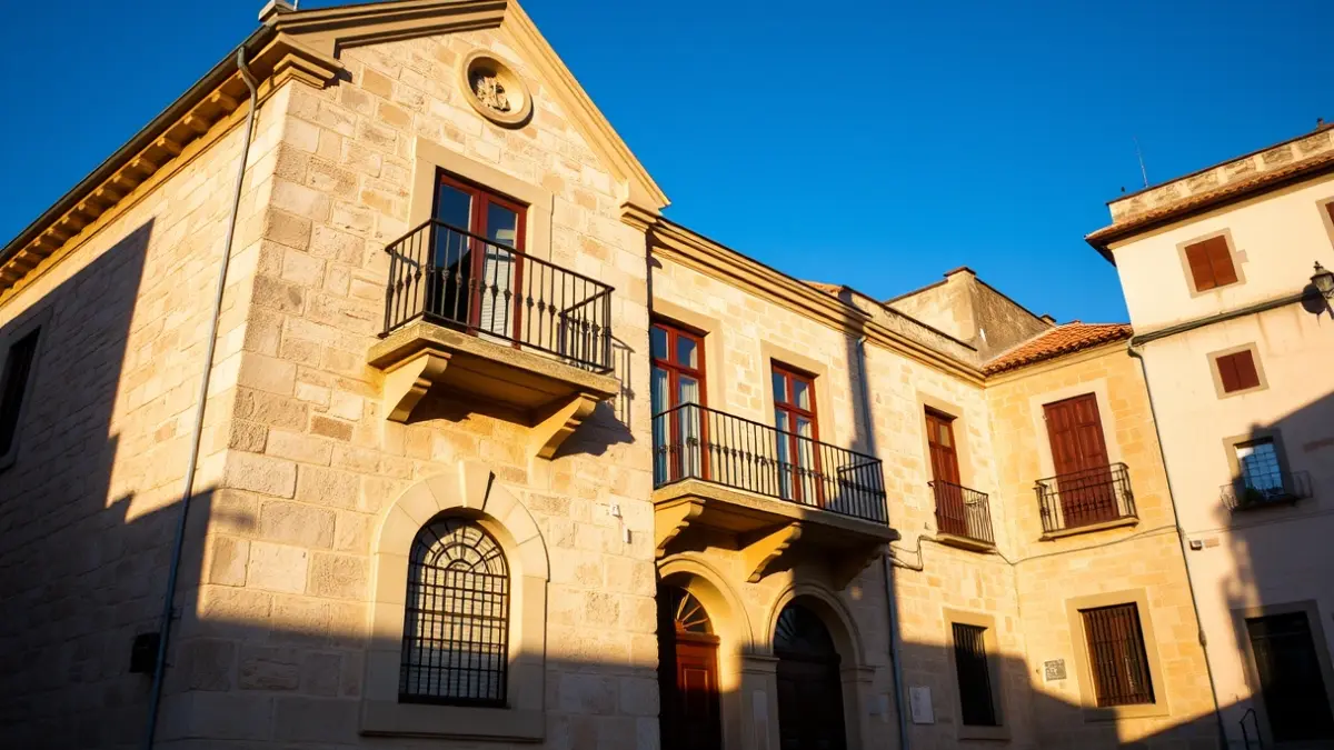 Imagen de la fachada de un ayuntamiento gallego.