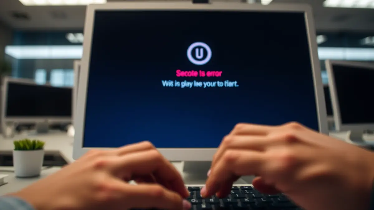 Imaxe xenérica de problemas informáticos nunha oficina.