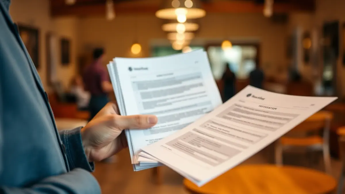 Imaxe xenérica de mans sostendo documentos, representando trámites administrativos.