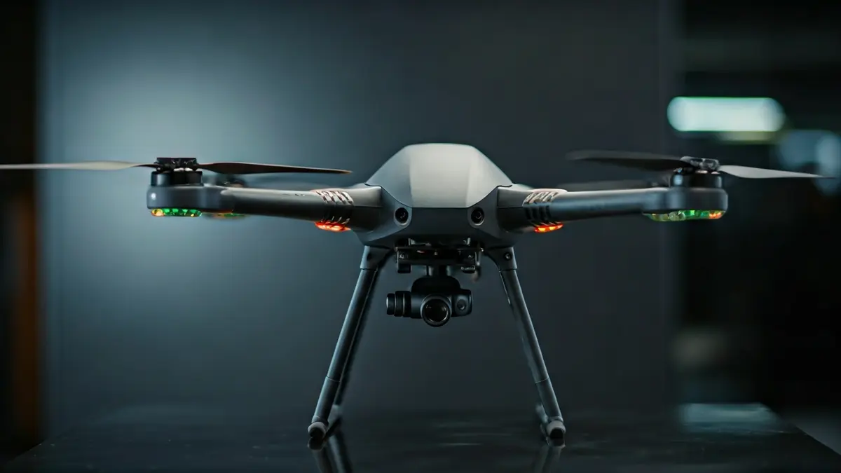 Imagen genérica de un dron avanzado en un laboratorio.