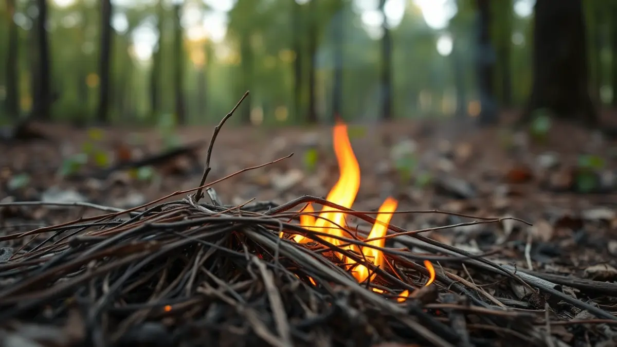 Imagen genérica de un conato de incendio en vegetación seca.