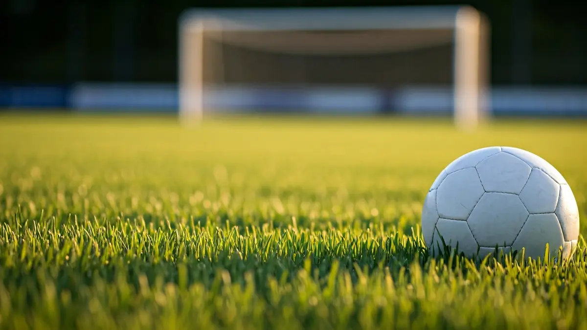 Imagen genérica de un balón de fútbol sobre el césped de un campo.