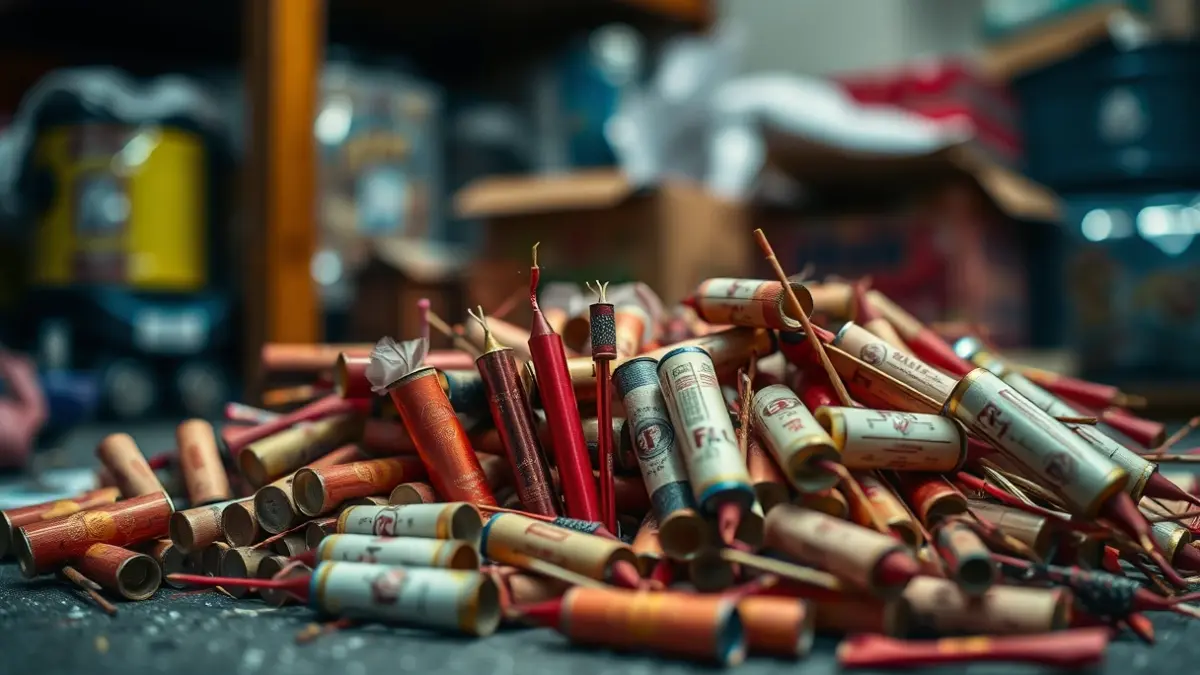 Imagen genérica de material pirotécnico de categoría F1.