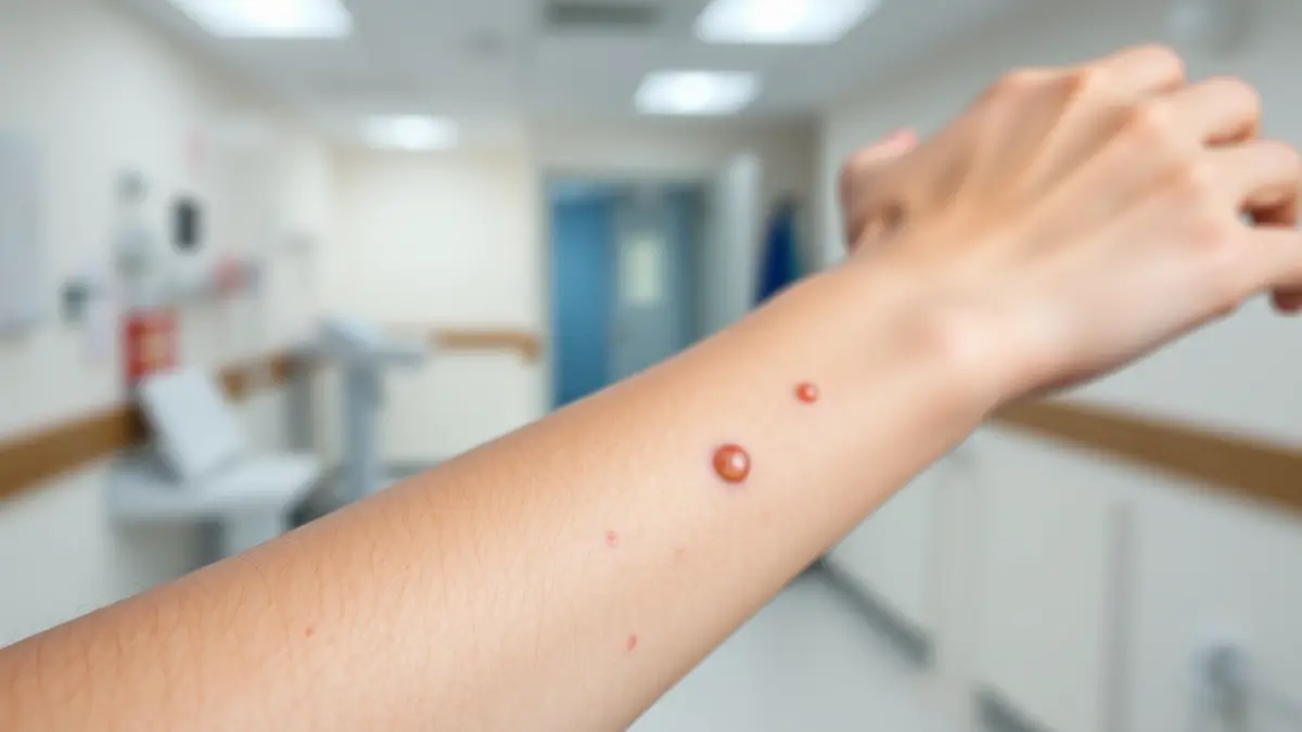 Imagen genérica de un brazo con erupciones cutáneas, sugiriendo una condición de la piel.