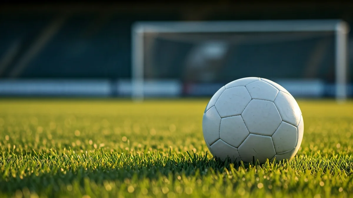 Imagen genérica de un balón de fútbol sobre la hierba de un campo.