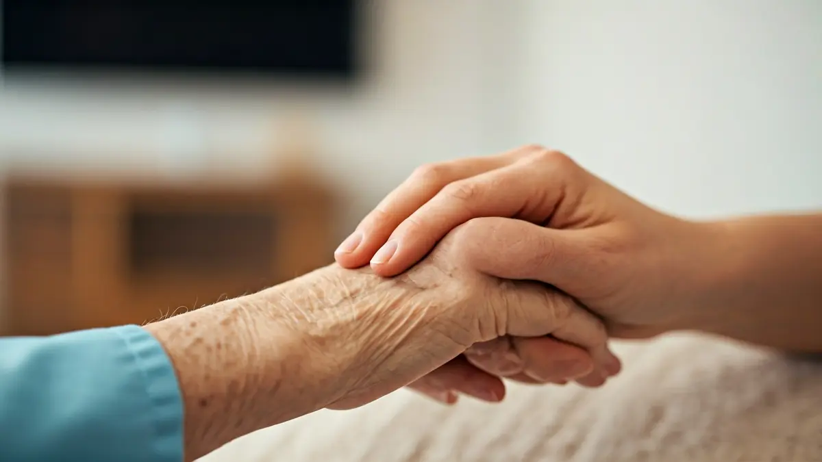 Imaxe xenérica dunha enfermeira atendendo a un paciente no seu domicilio.