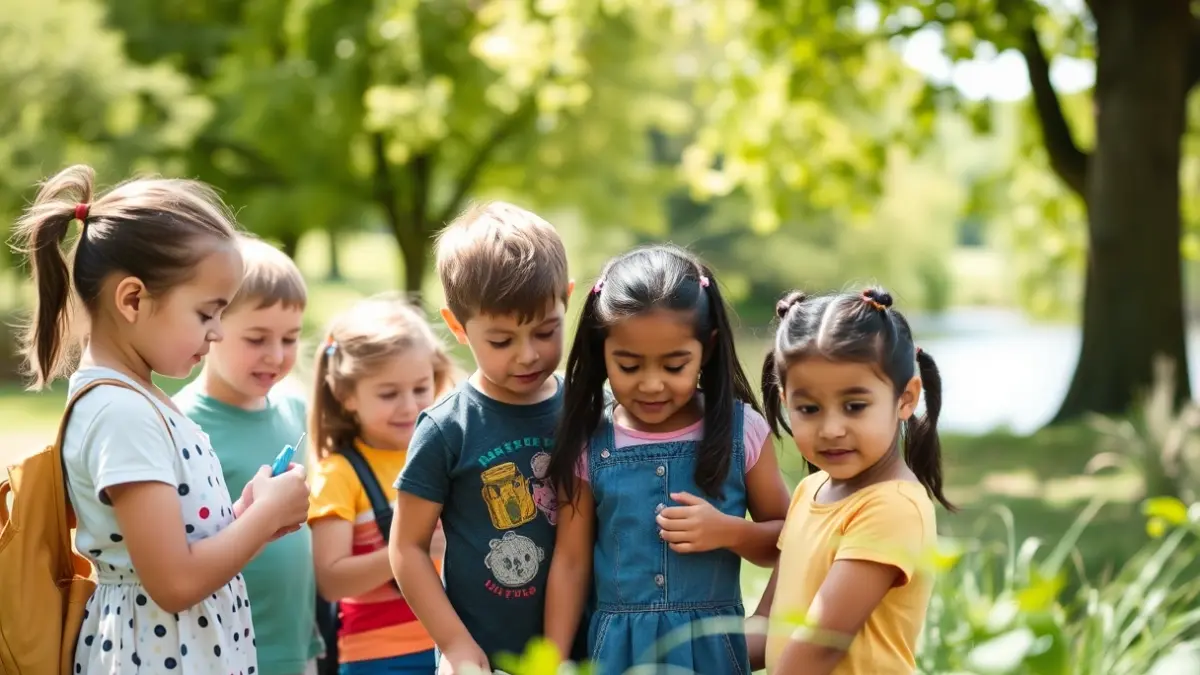 Imagen genérica de escolares participando en una actividad al aire libre.
