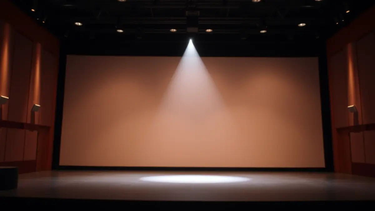 Imaxe xenérica dun escenario de danza contemporánea con iluminación atmosférica.