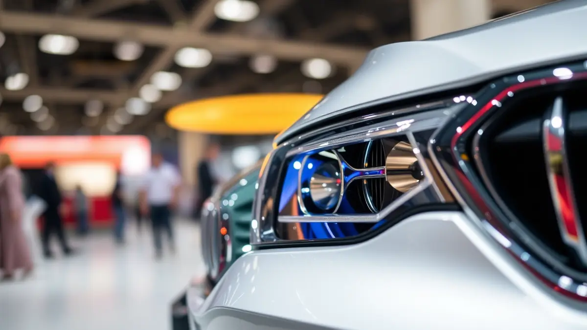 Imaxe xenérica dun coche nunha exposición.