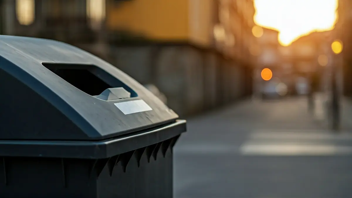 Imaxe xenérica dun contedor de residuos moderno con sistema de identificación electrónica.