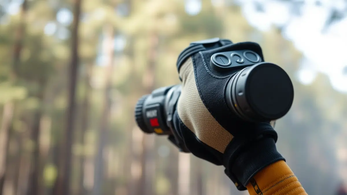 Imaxe xenérica de mans de bombeiro forestal manexando unha mangueira durante un adestramento.