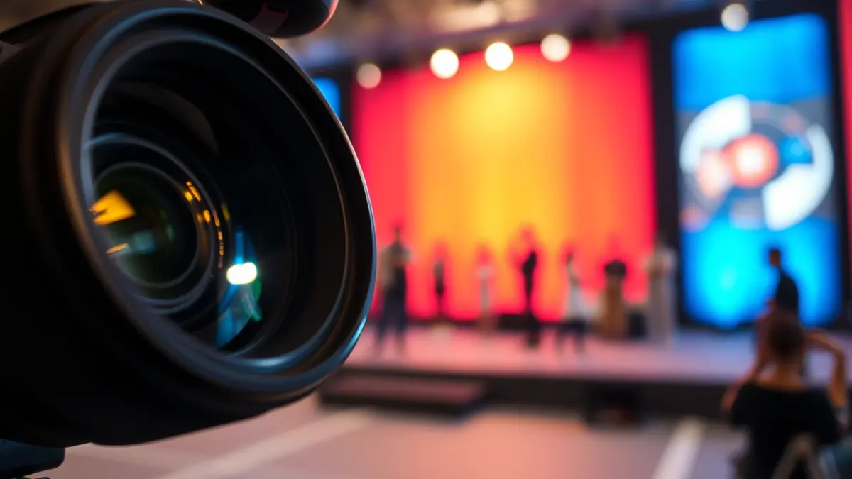 Imagen genérica de una lente de cámara fotográfica en un evento.