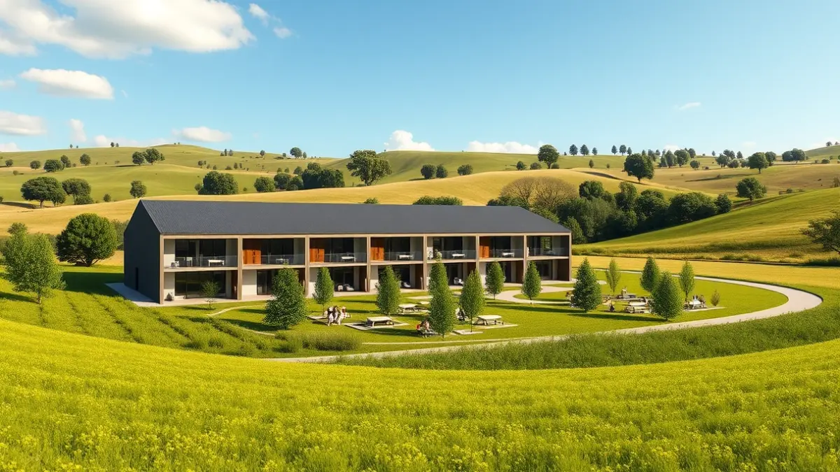 Imagen de un proyecto de cohousing en Friol.