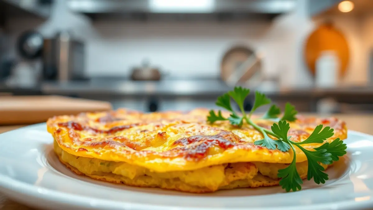 Imaxe xenérica dunha tortilla de patacas ben cociñada.