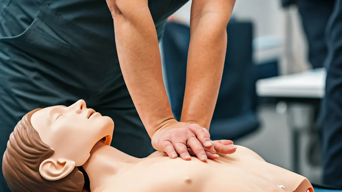 Imaxe xenérica de mans realizando reanimación cardiopulmonar.