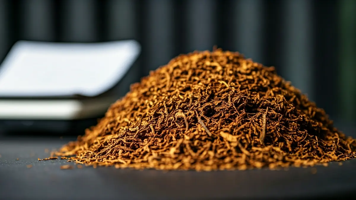 Imaxe xenérica de tabaco picado ilegal incautado.