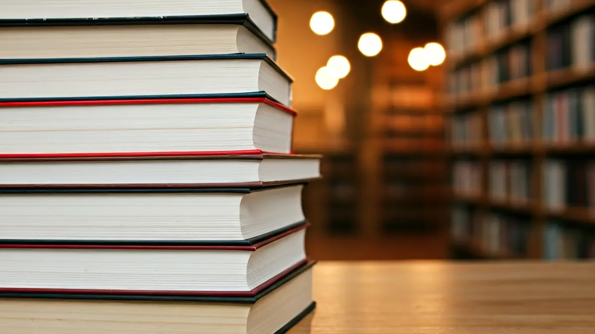 Imaxe xenérica de libros nunha mesa, representando o ámbito literario.