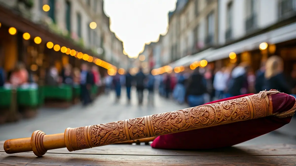 Imagen de una gaita gallega, instrumento musical tradicional.