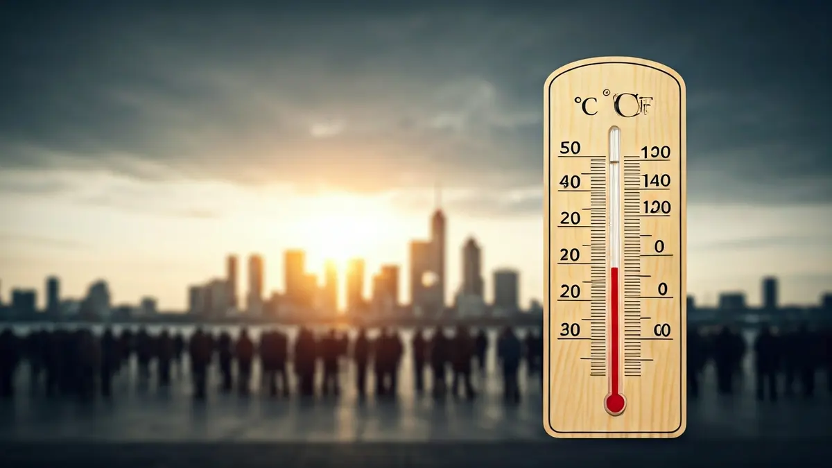 Imaxe xenérica dun termómetro marcando un descenso brusco de temperatura.