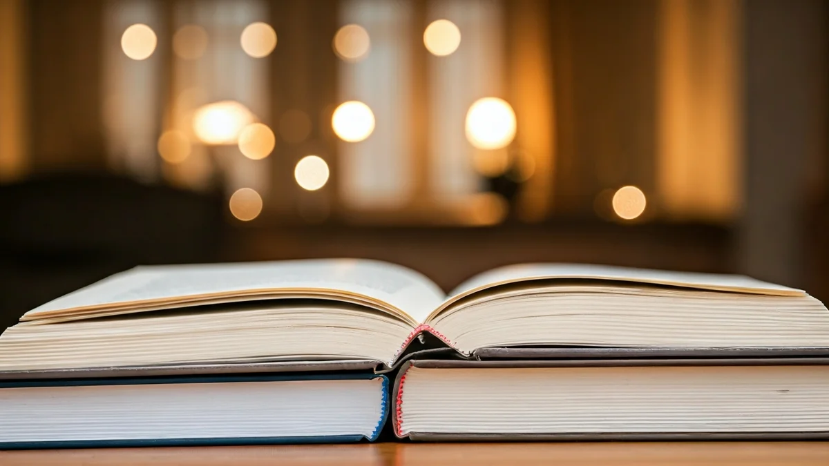 Imagen genérica de libros sobre una mesa, simbolizando la creación literaria.