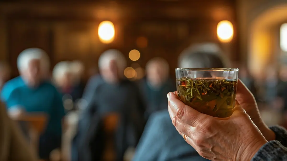 Imaxe xenérica de mans de persoas maiores nunha charla de saúde.