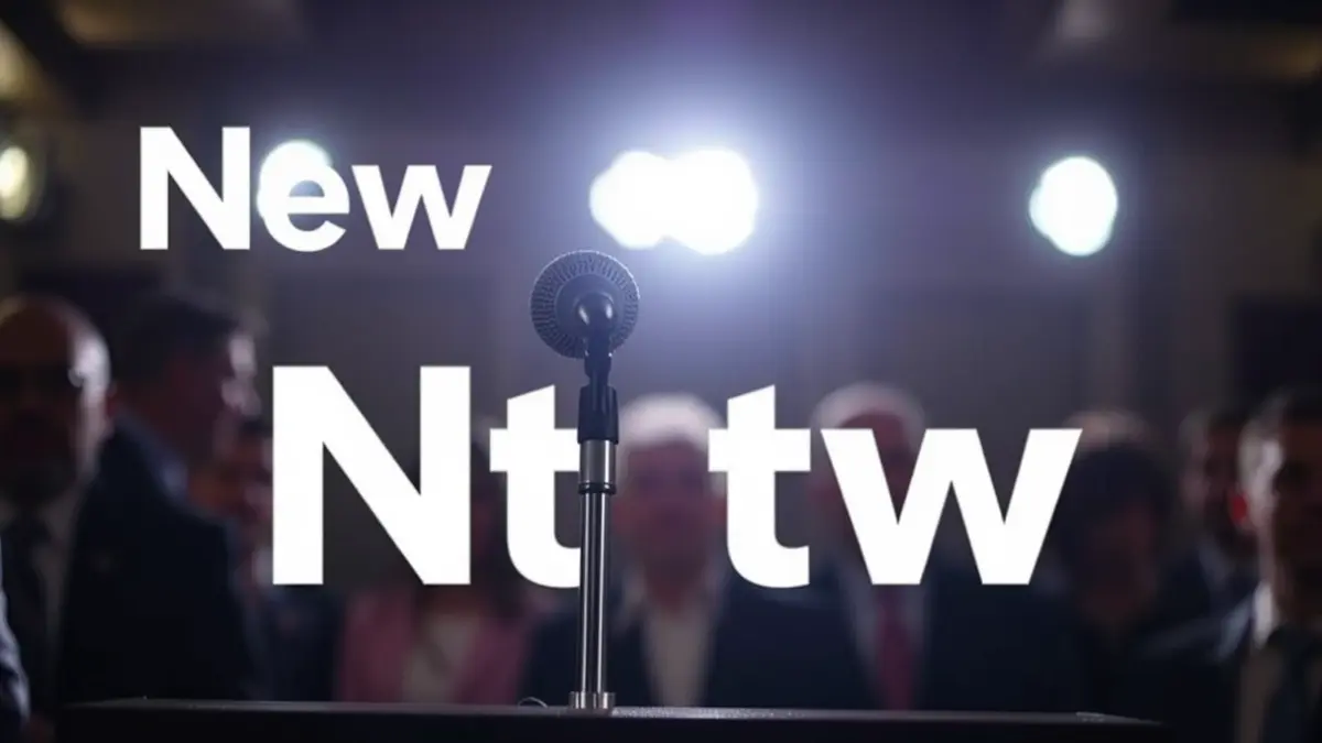 Imagen genérica de un micrófono en un podio, simbolizando un anuncio público o una rueda de prensa.