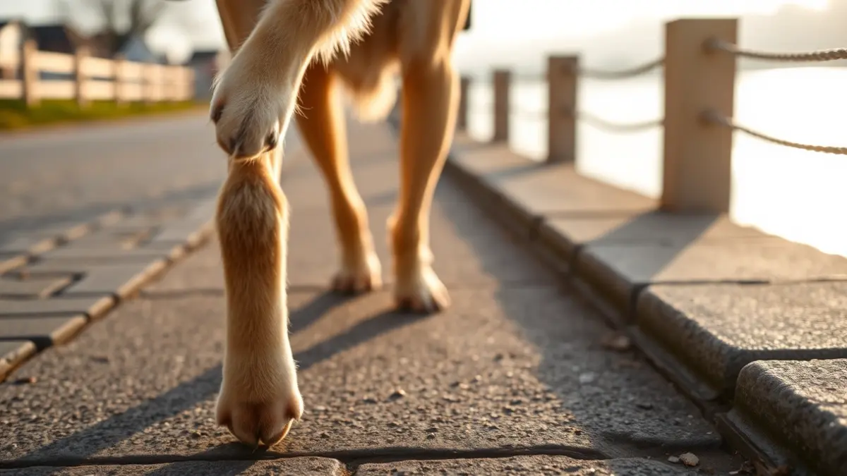 Imaxe xenérica dun can camiñando cunha correa, simbolizando a marcha solidaria.