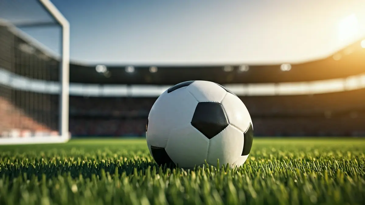 Imagen genérica de un balón de fútbol sobre el césped de un campo