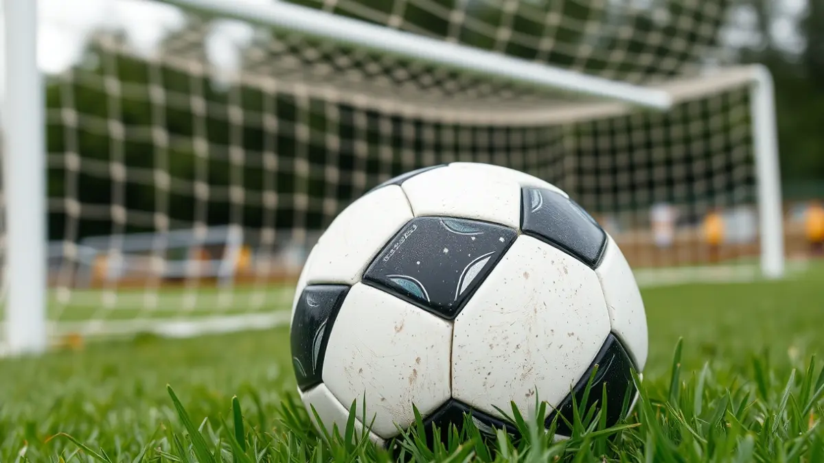 Imaxe xenérica dun balón de fútbol sobre herba.