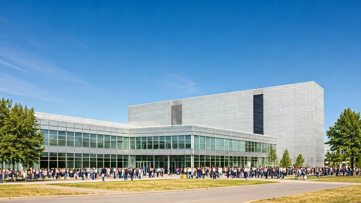 Imaxe xenérica dun edificio universitario moderno.