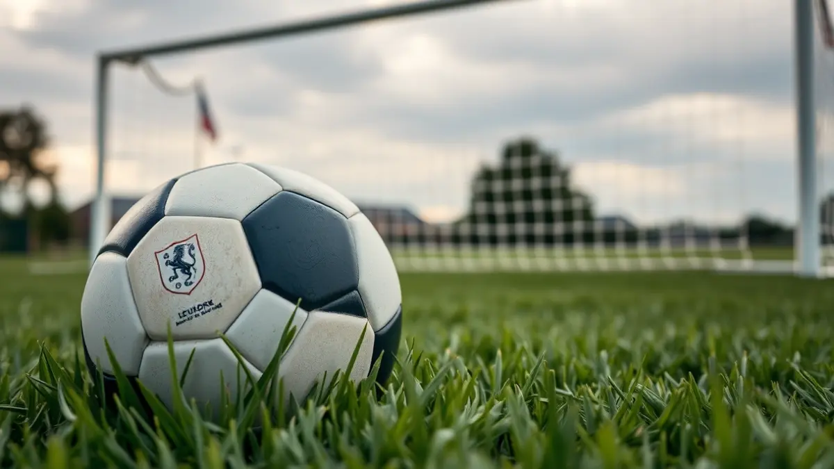 Imagen genérica de un balón de fútbol sobre el césped de un campo.