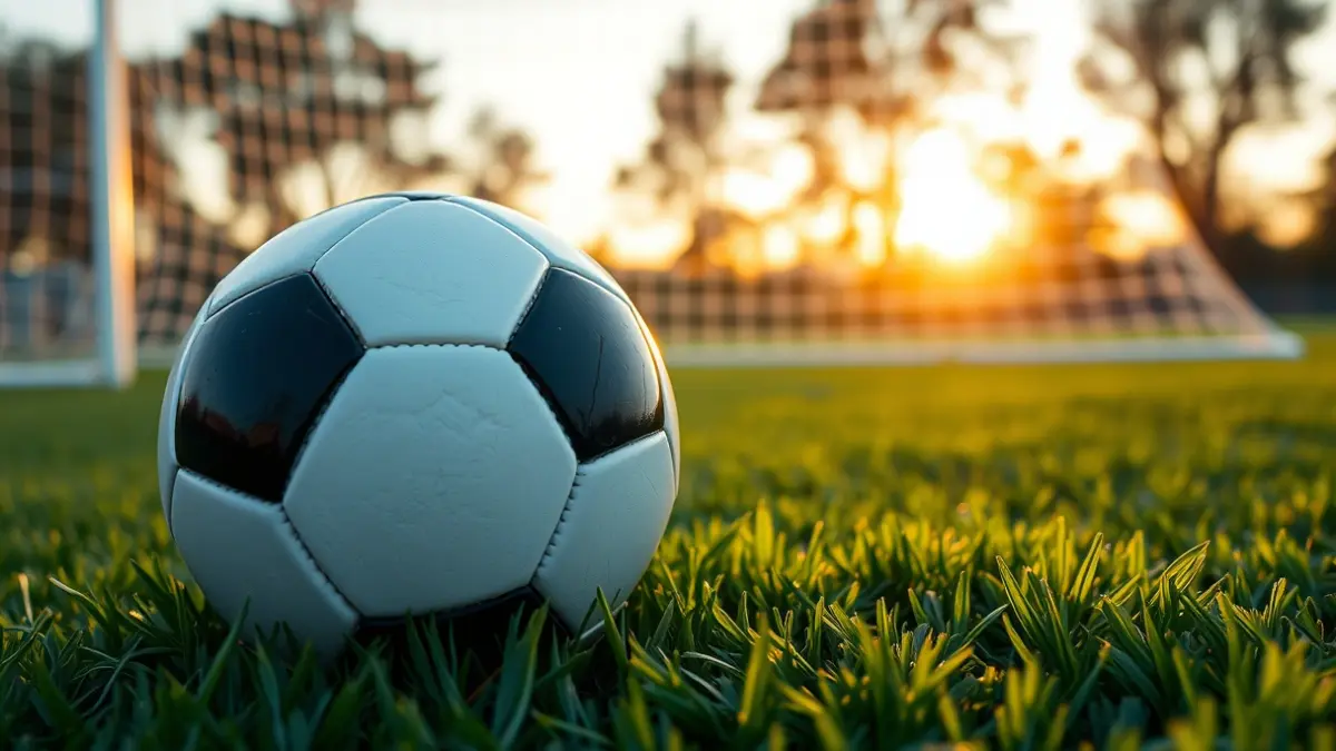 Imagen genérica de un balón de fútbol en un campo, simbolizando un partido decisivo.